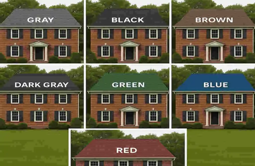 what color roof for red brick house