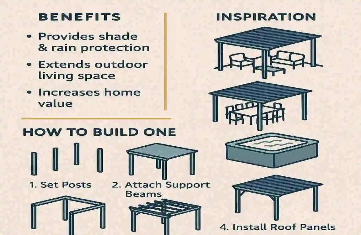 how to build pergola with roof