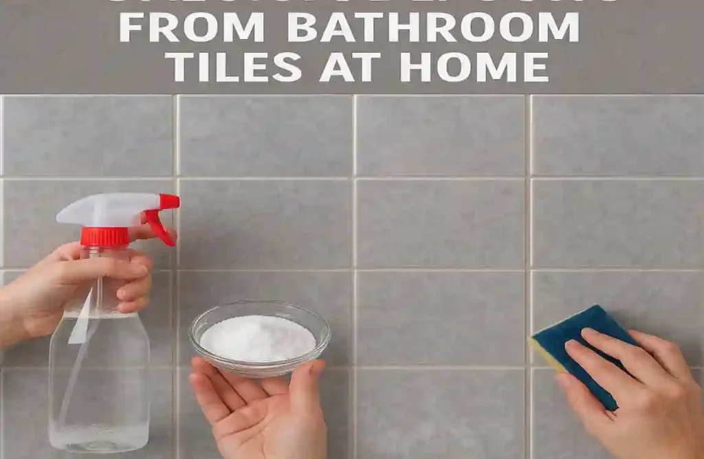 how to remove calcium deposits from bathroom tiles