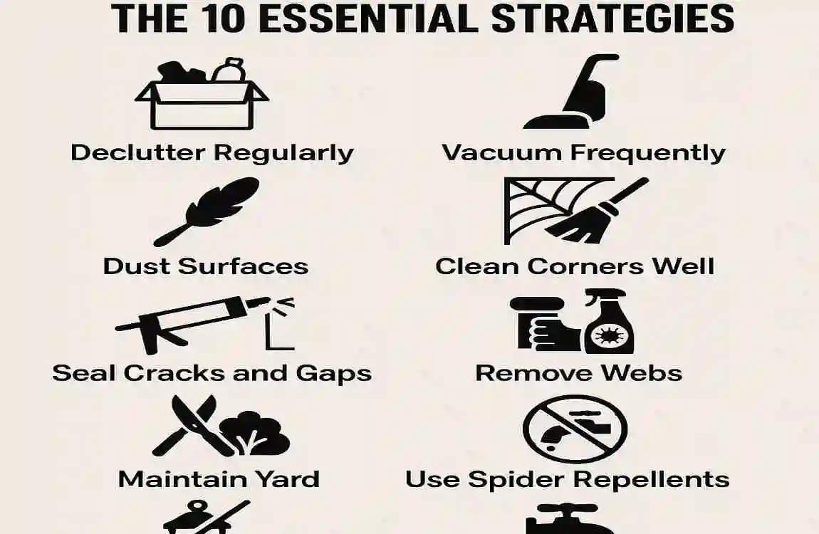 are black house spiders cleaning tips