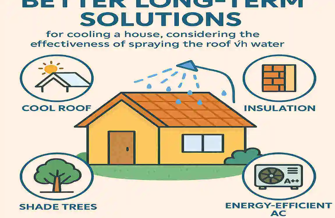 Does spraying your roof with water cool your house