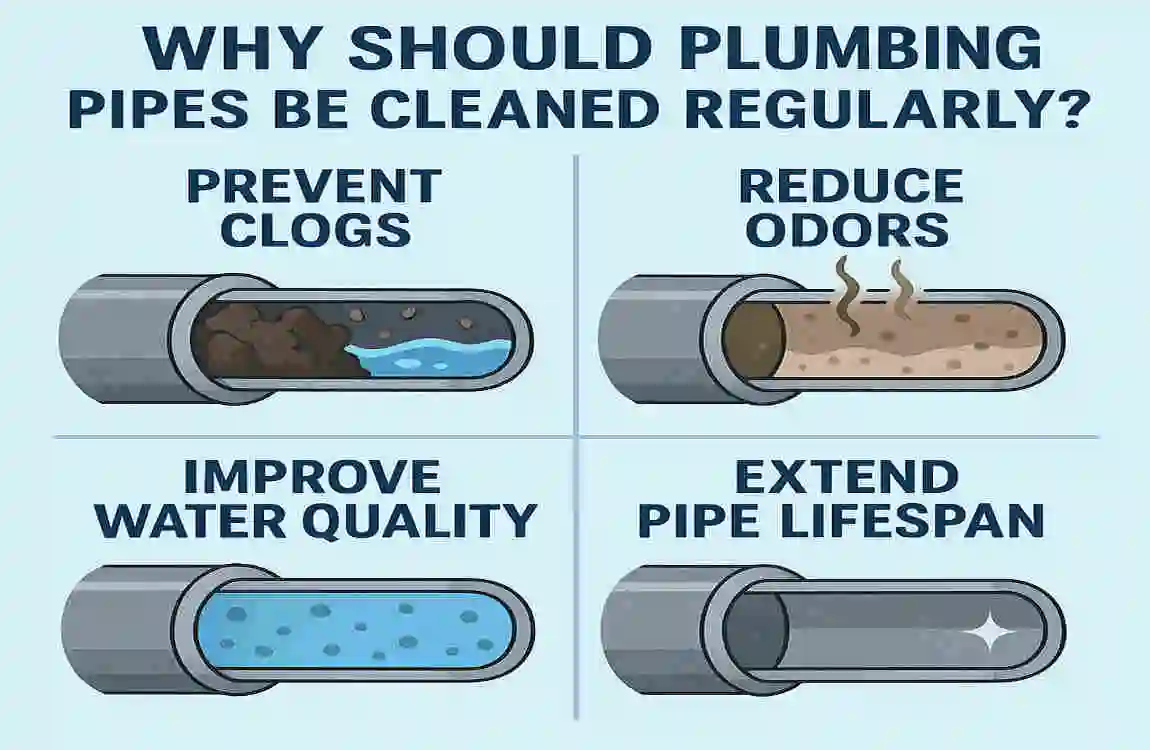 how to clean plumbing pipes at home