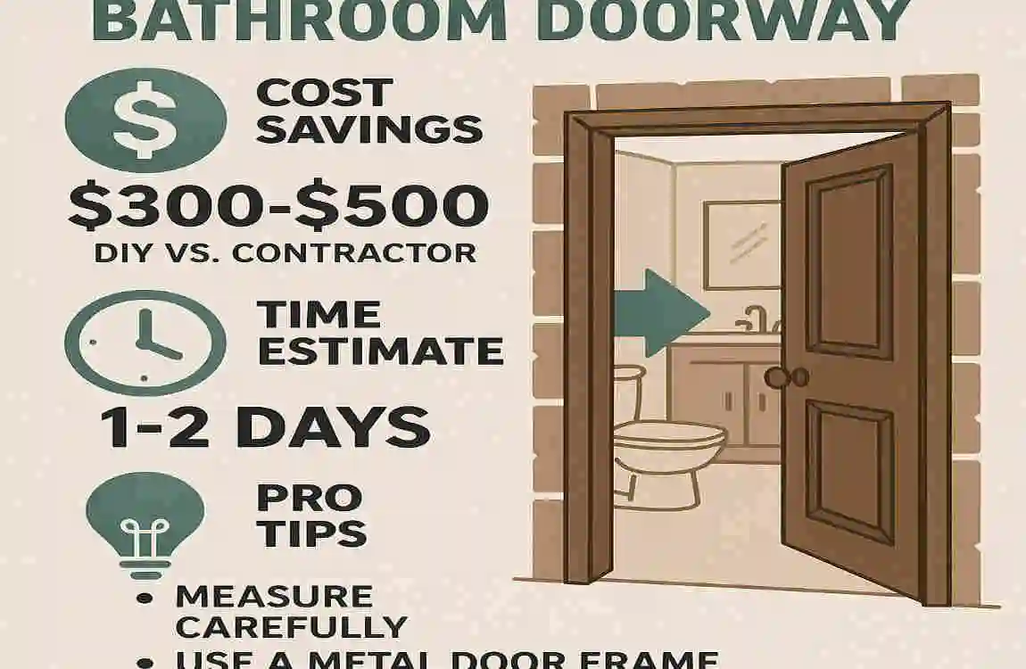 how to widen a bathroom doorway