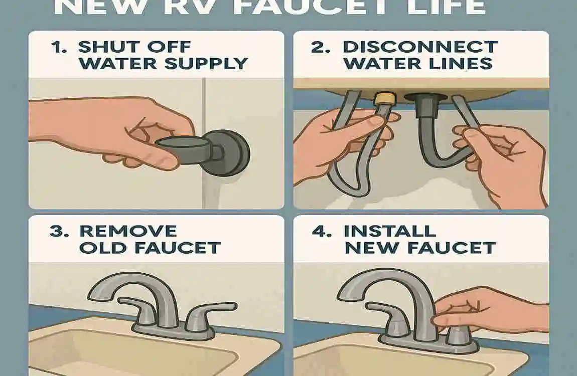 how to replace rv bathroom sink faucet
