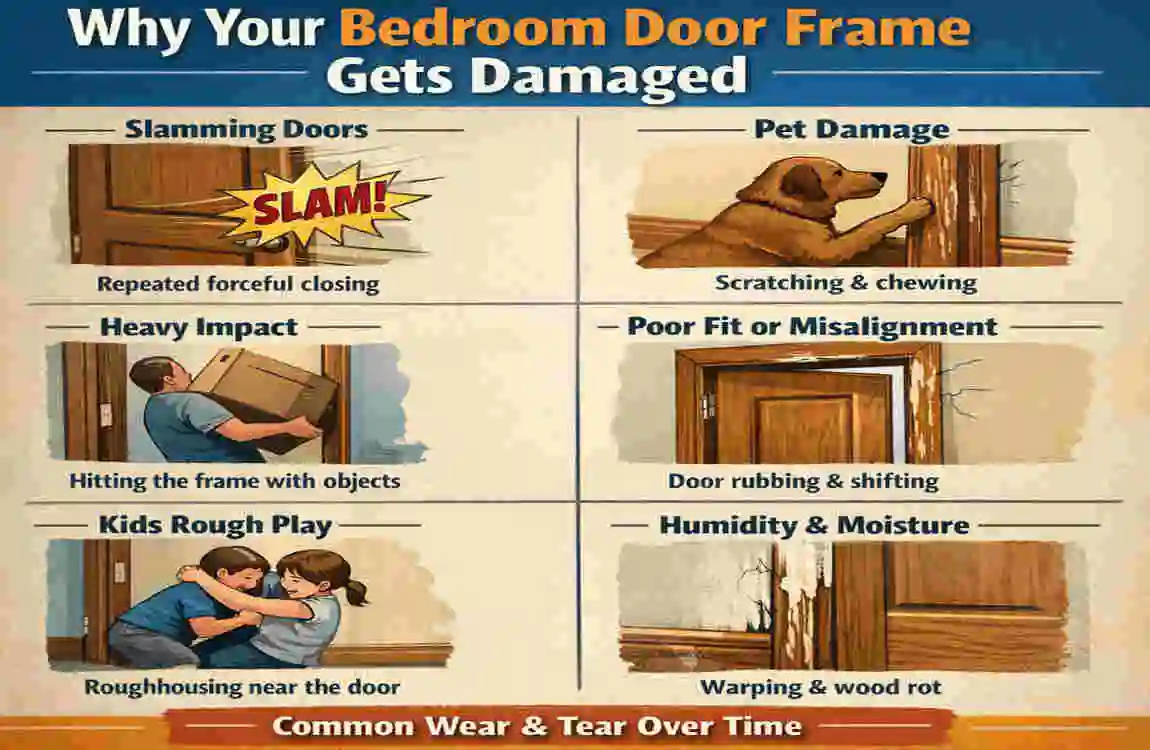 How to Fix Bedroom Door Frame at Home