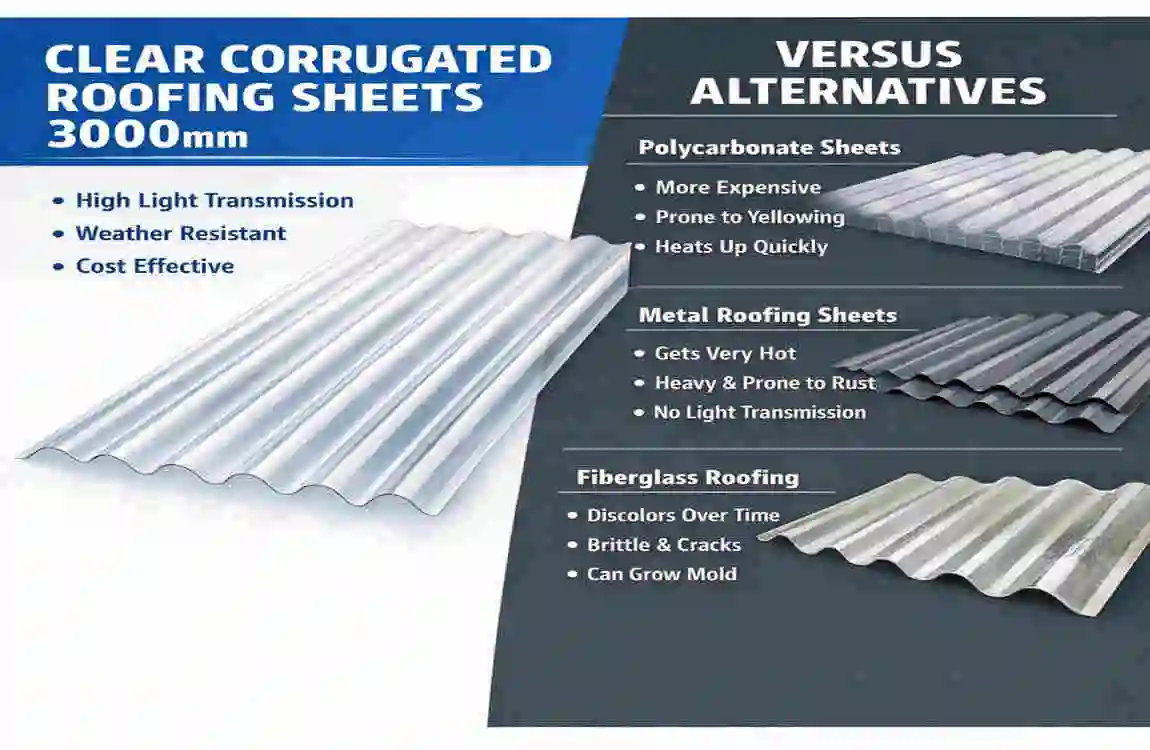 Clear Corrugated Roofing Sheets 3000mm