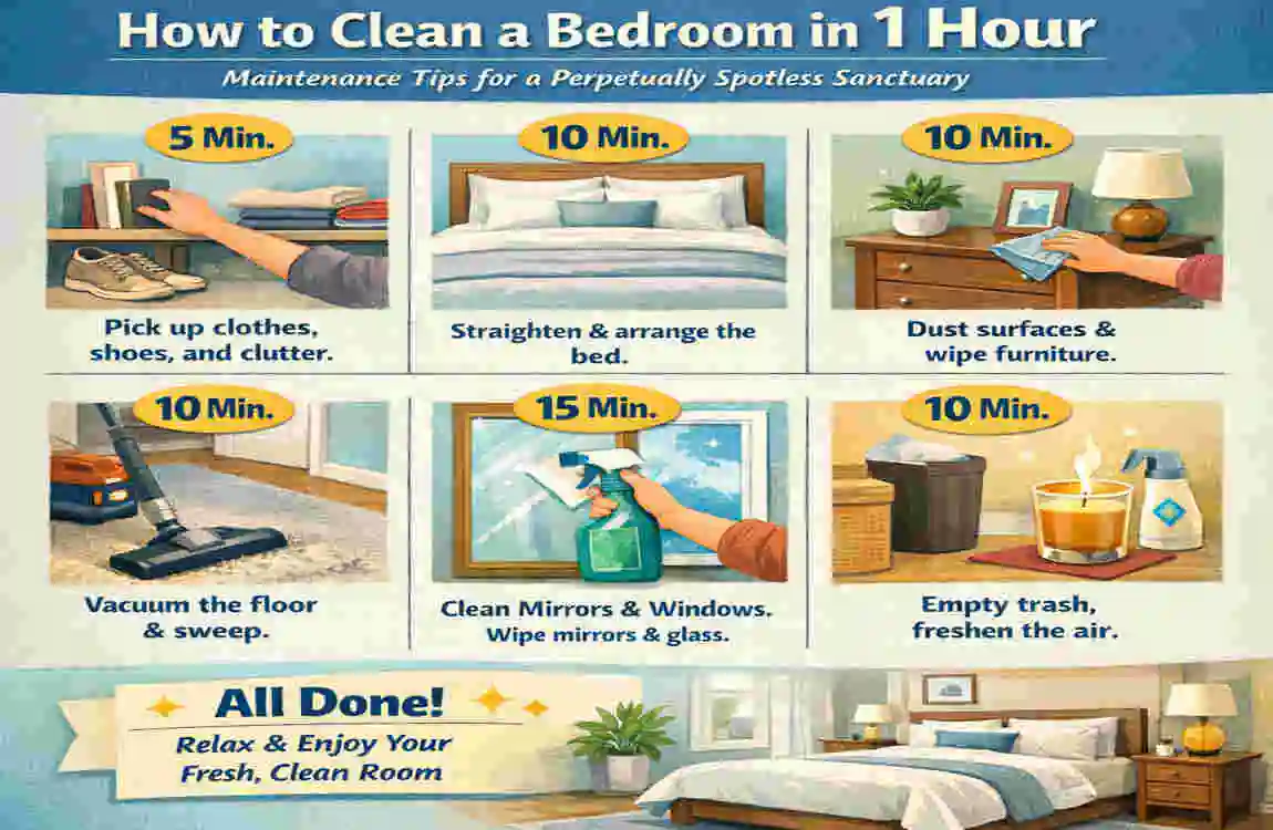 Clean Your Bedroom in 1 Hour: Quick Home