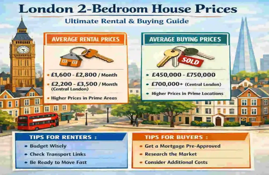 how much is a two bedroom apartment in london