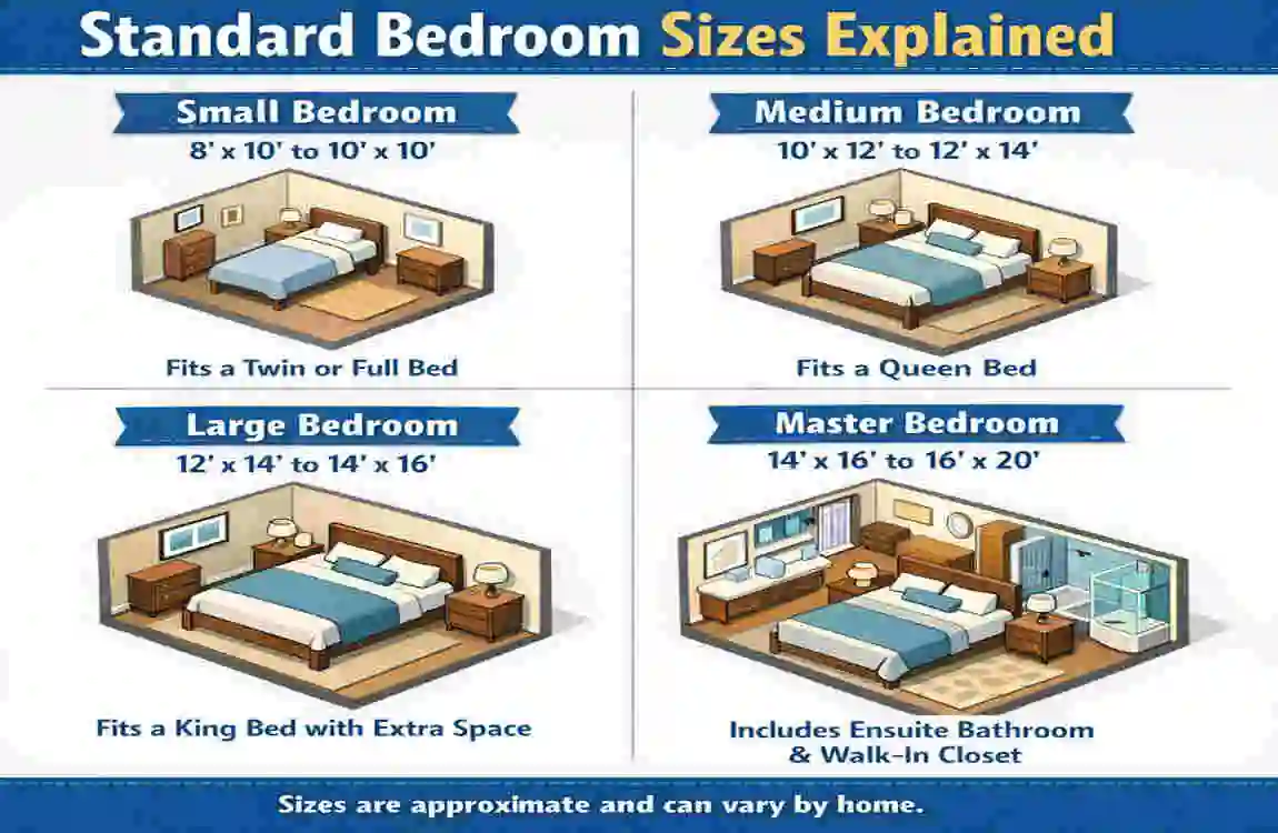 Average Bedroom Size in Square Feet