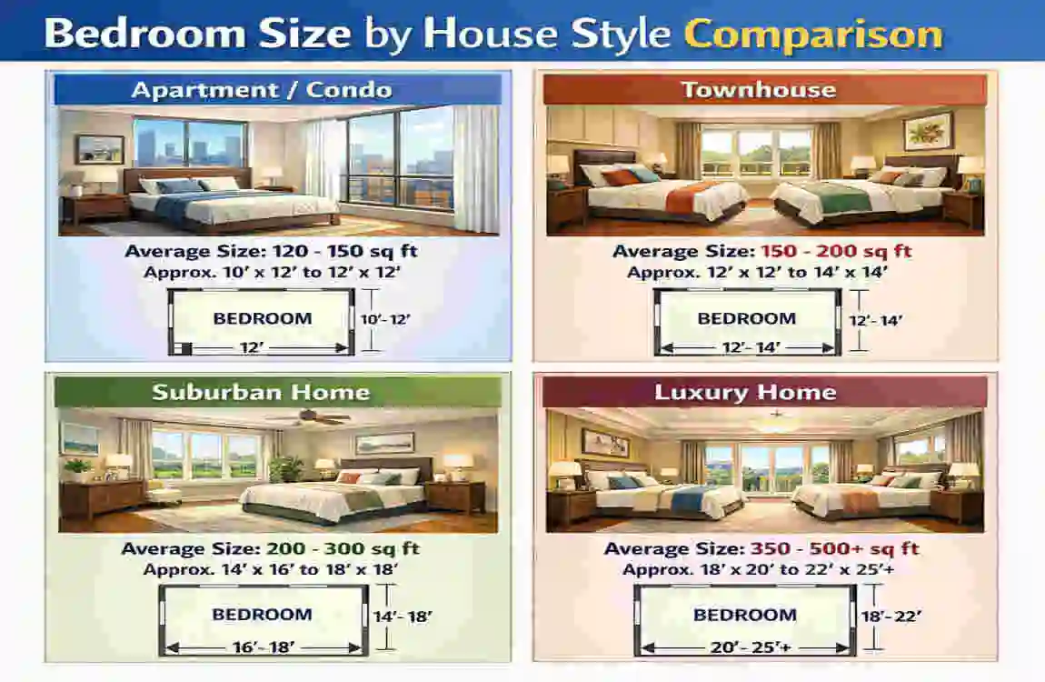 Average Bedroom Size in Square Feet