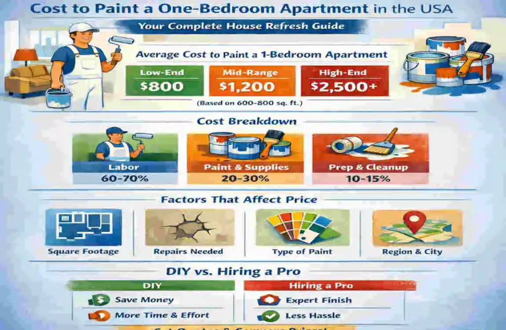 Cost to Paint a One-Bedroom Apartment in the USA