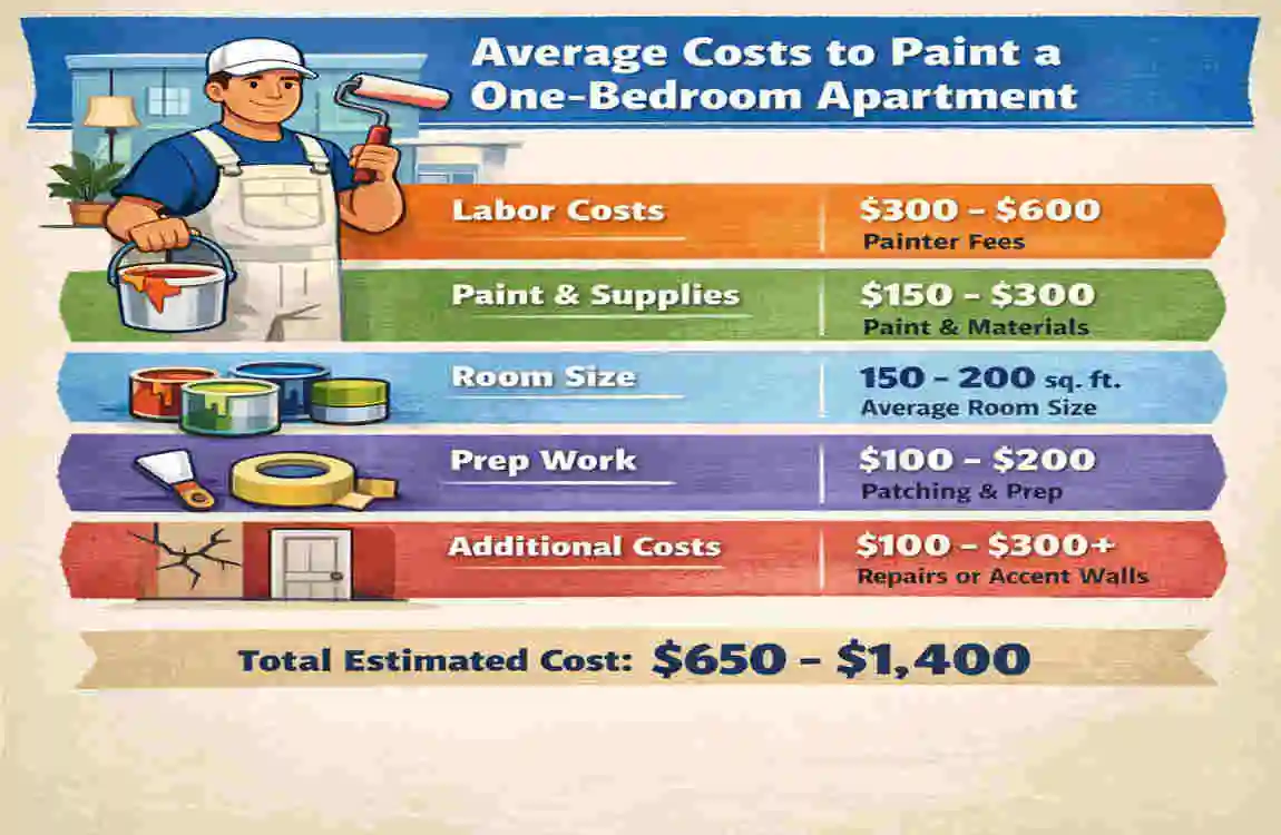 Cost to Paint a One-Bedroom Apartment in the USA