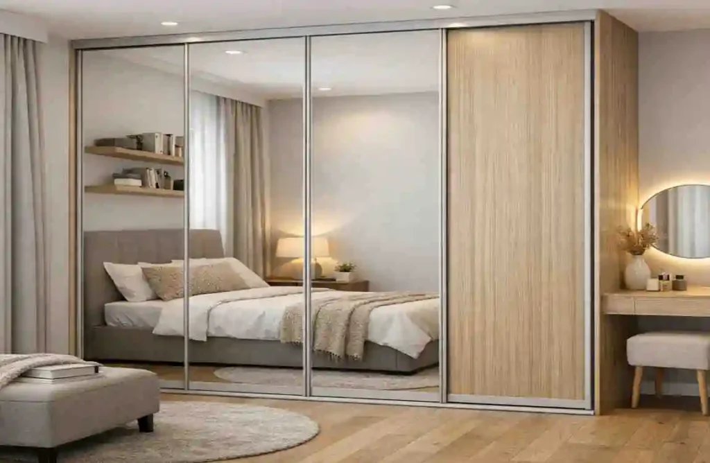 Modern Mirror Wardrobe Designs for Small Bedrooms & Homes modern wardrobe designs for small bedroom with mirror