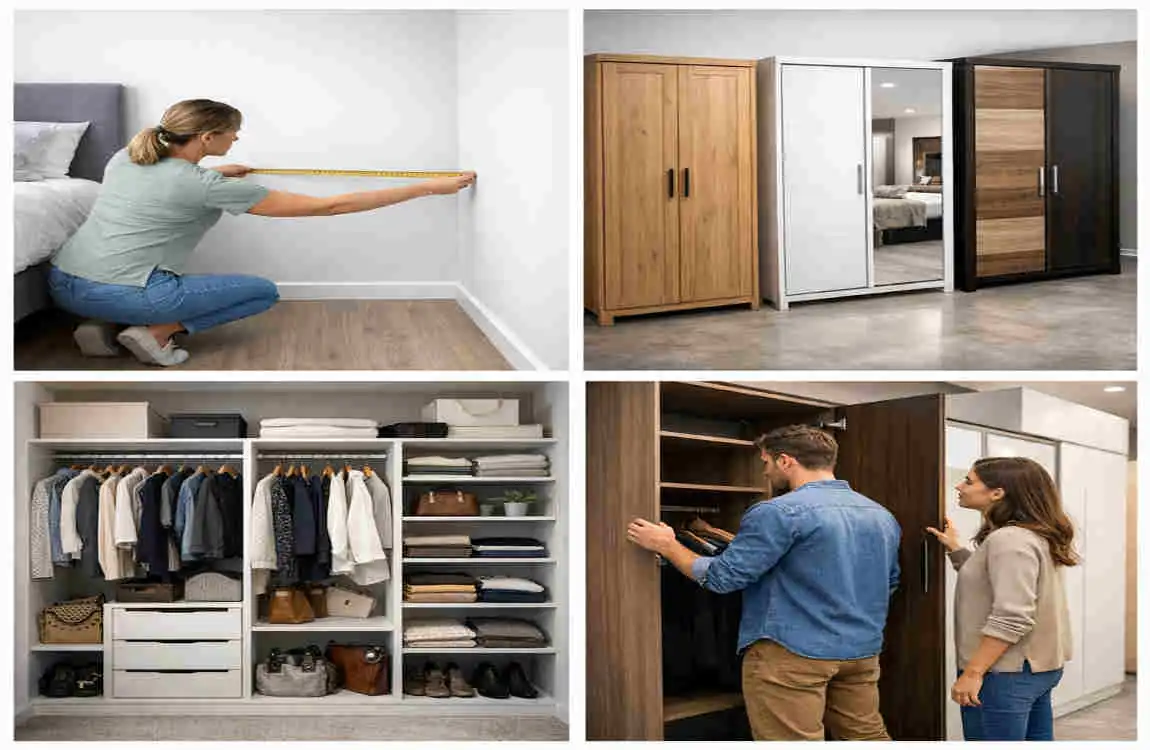 2 door sliding wardrobe design with mirror in bedrooms