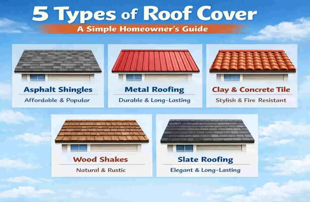 What Are the 5 Types of Roof Cover? A Simple Homeowner’s Guide What are the 5 types of roof cover?
