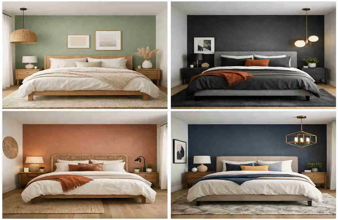 bedroom wall colour combination