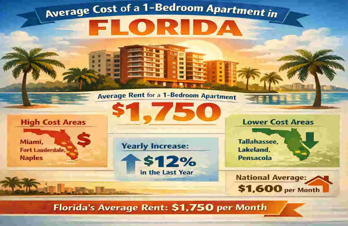 how much is a 1 bedroom apartment in florida