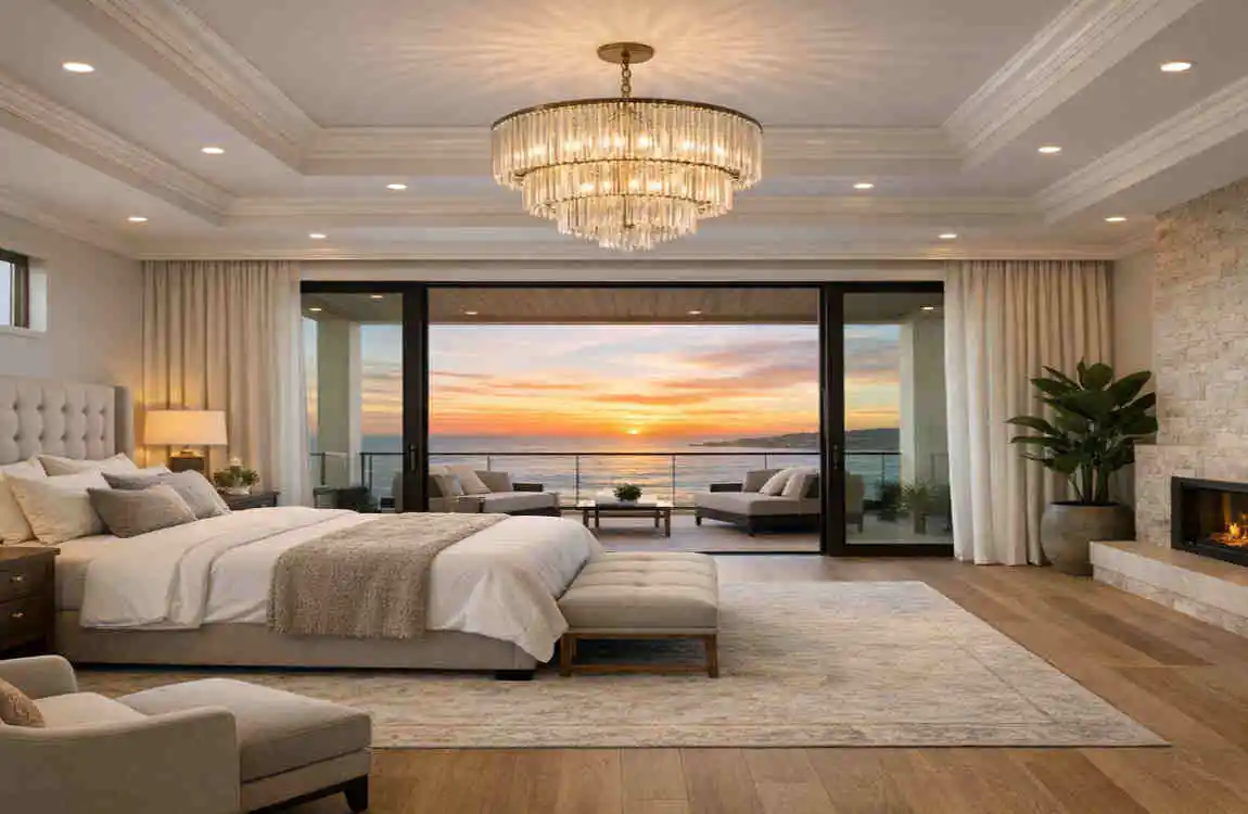 master bedroom at the front of the house