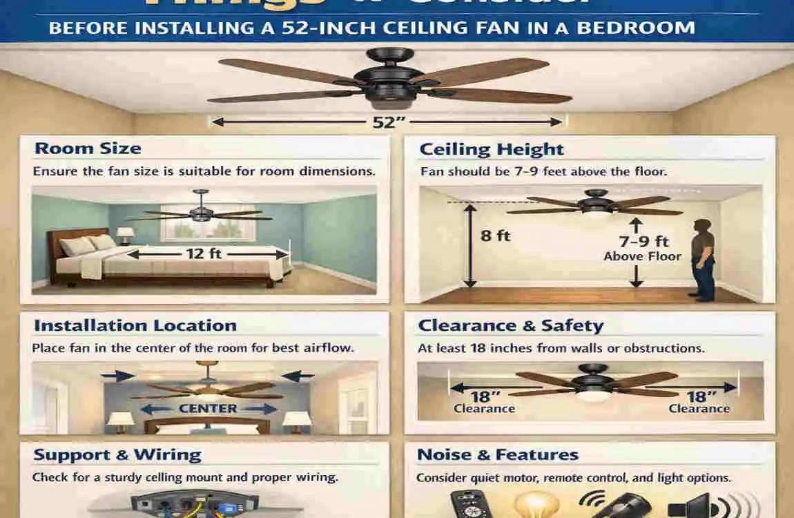 is 52 inch ceiling fan good for bedroom