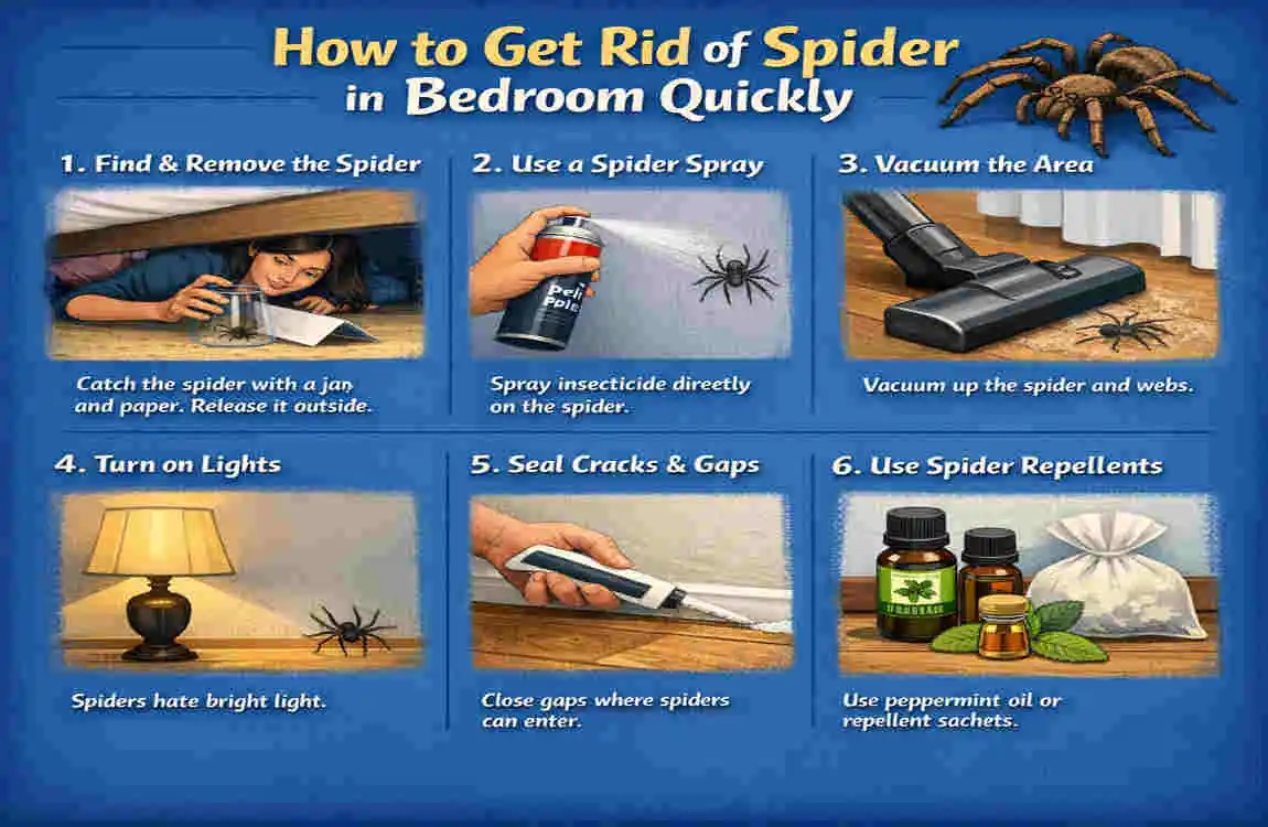 how to get rid of spider in bedroom