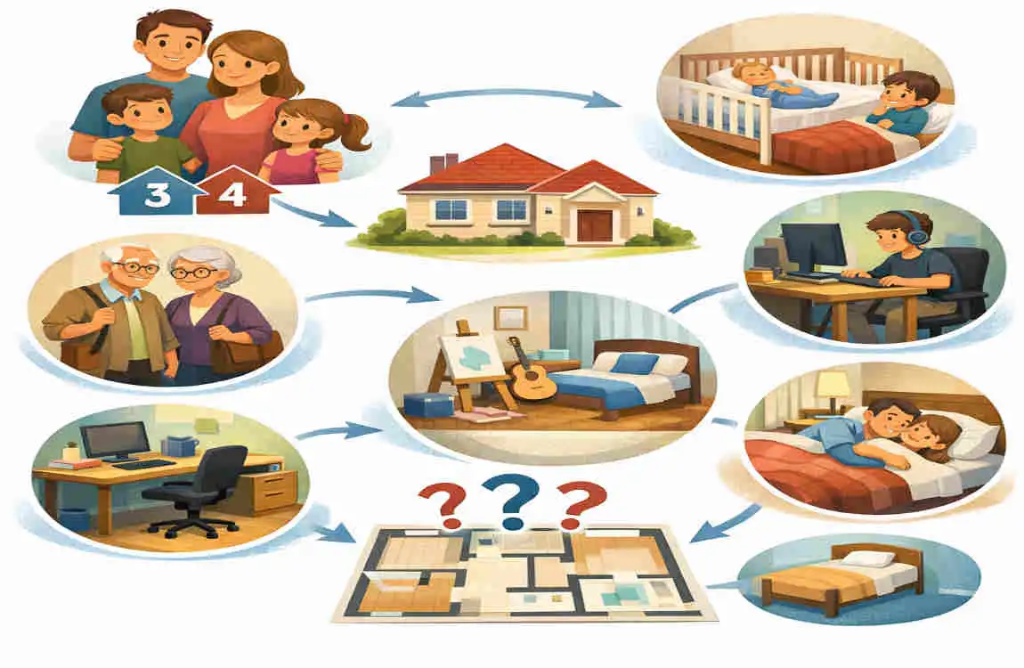 how many bedrooms is considered a house