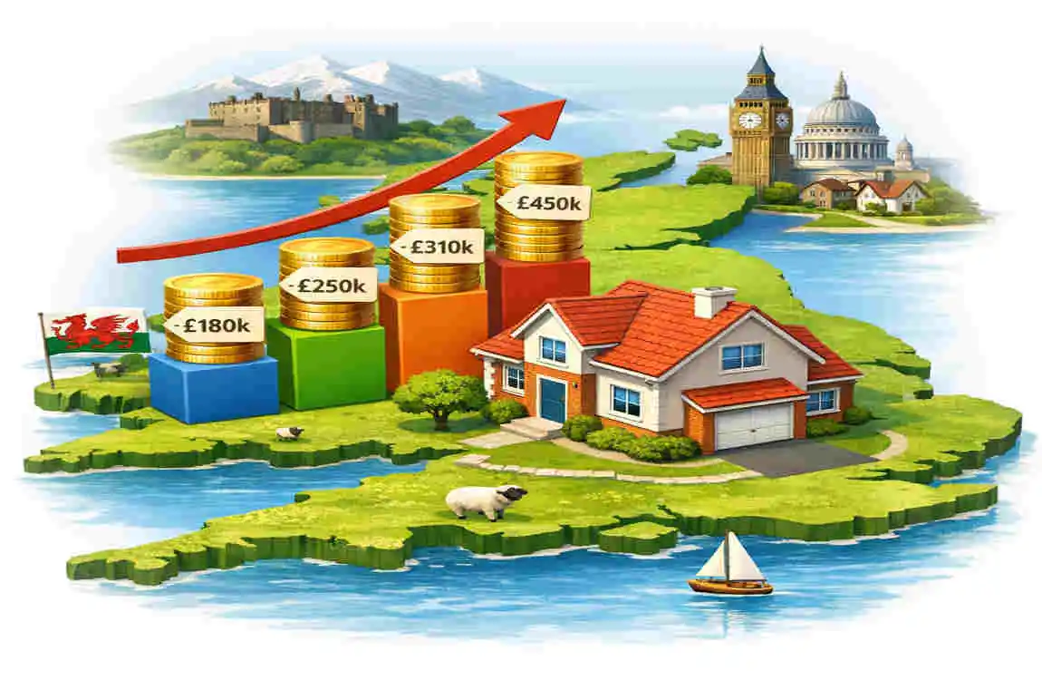 how much does for a 3 bedroom house in uk