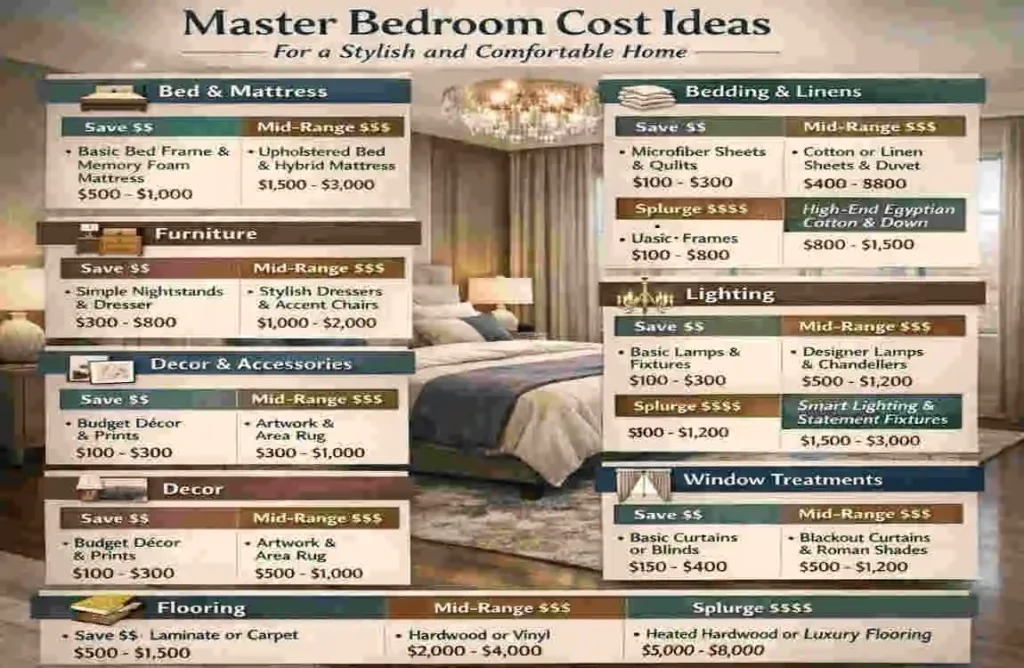 Master Bedroom Cost Ideas for a Stylish and Comfortable Home master bedroom cost idea