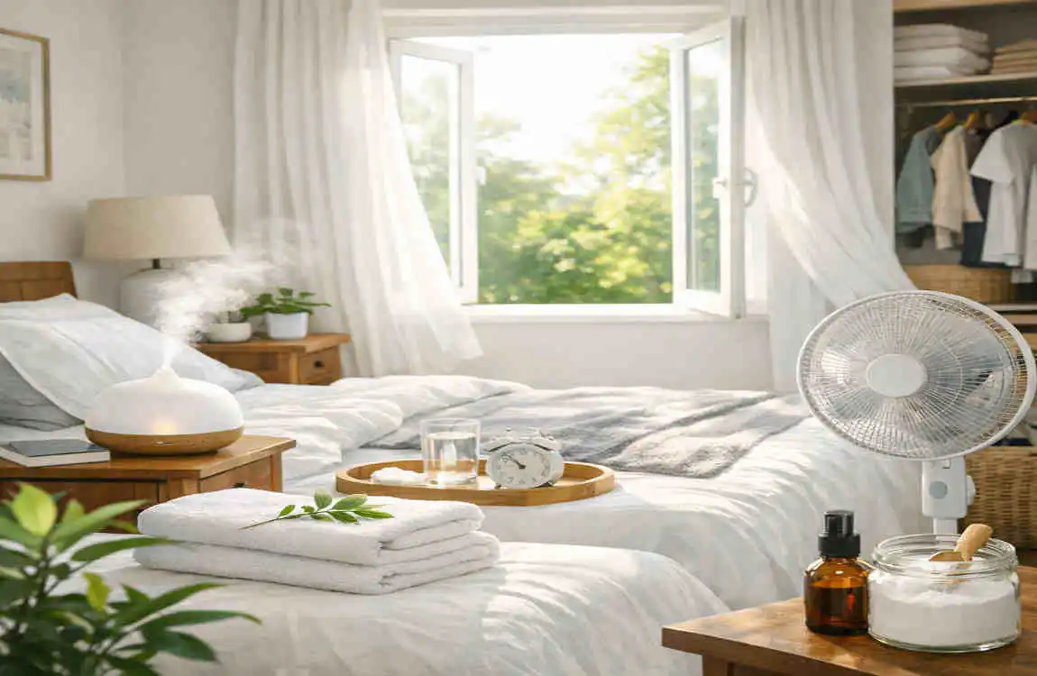 why does my bedroom smell in the morning
