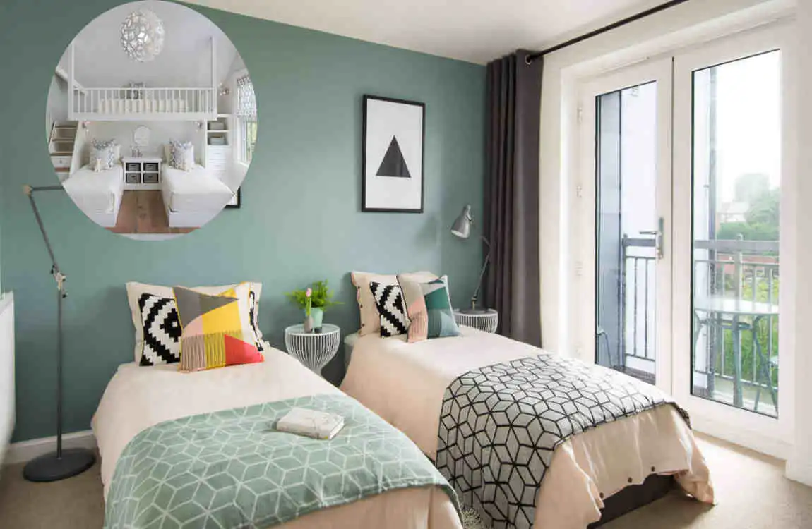 A Bedroom With Two Beds
