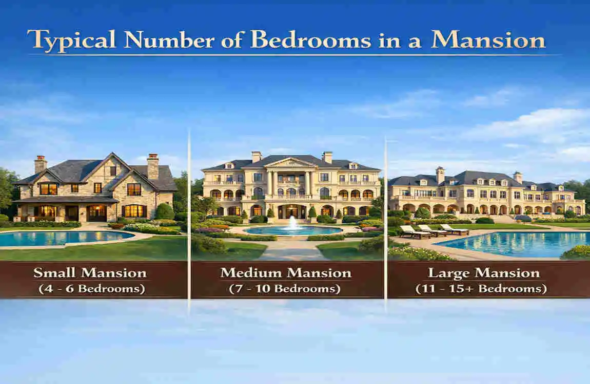 how many bedrooms in a mansion