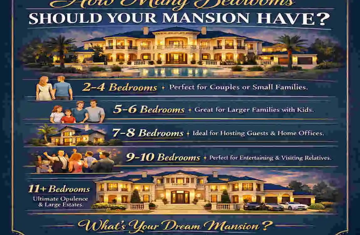 how many bedrooms in a mansion