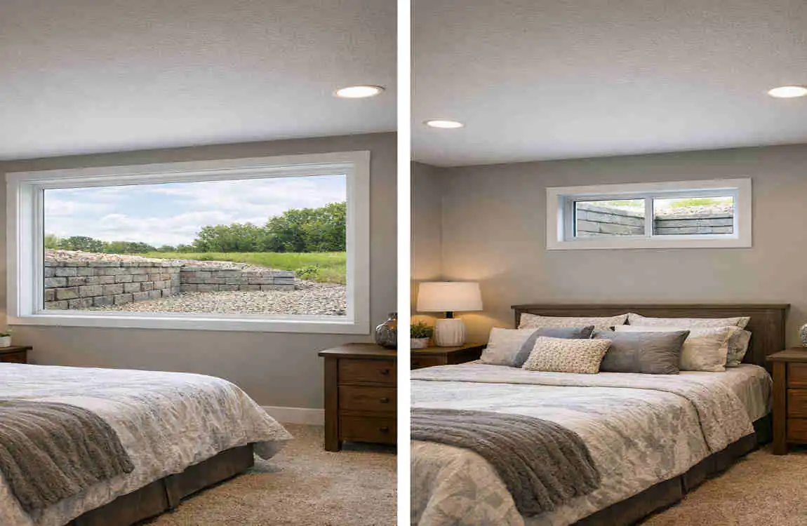 what size should a basement bedroom window be