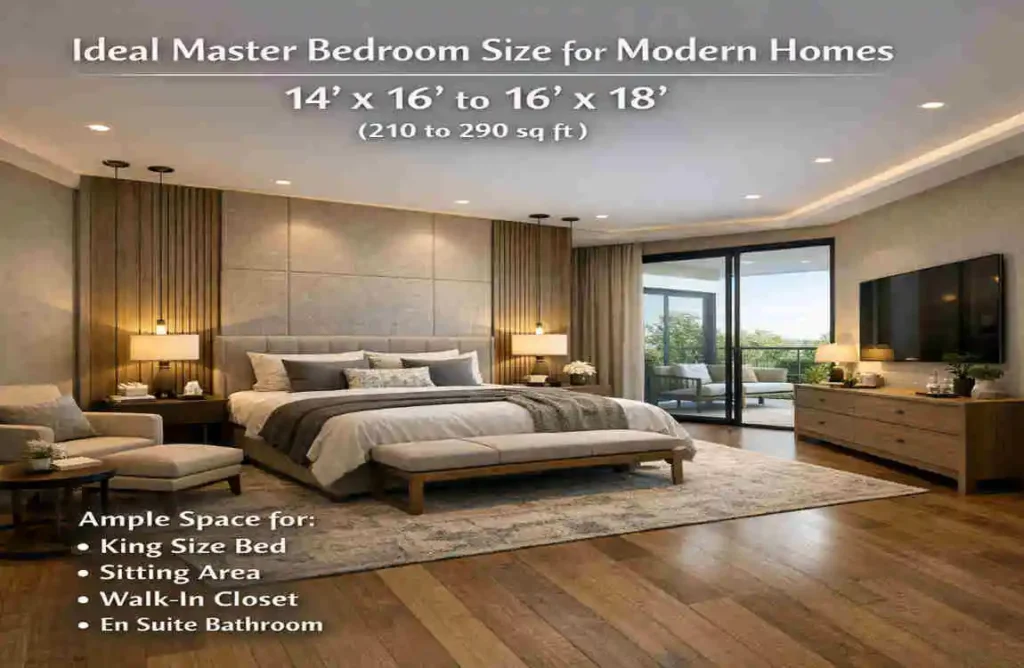 ideal master bedroom size