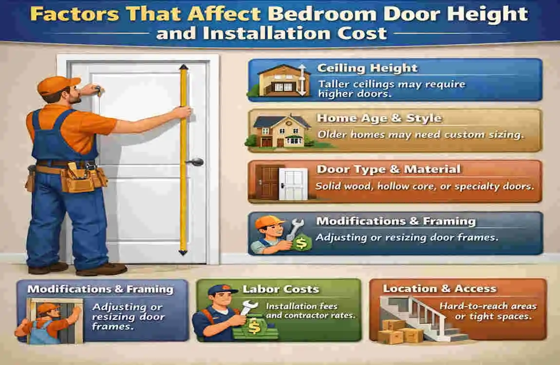 how tall are most bedroom doors cost