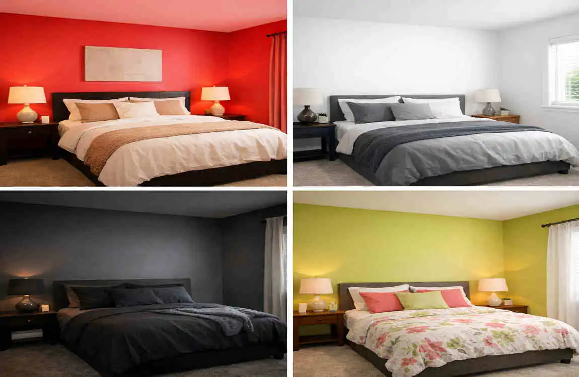 master bedroom wall colour combination