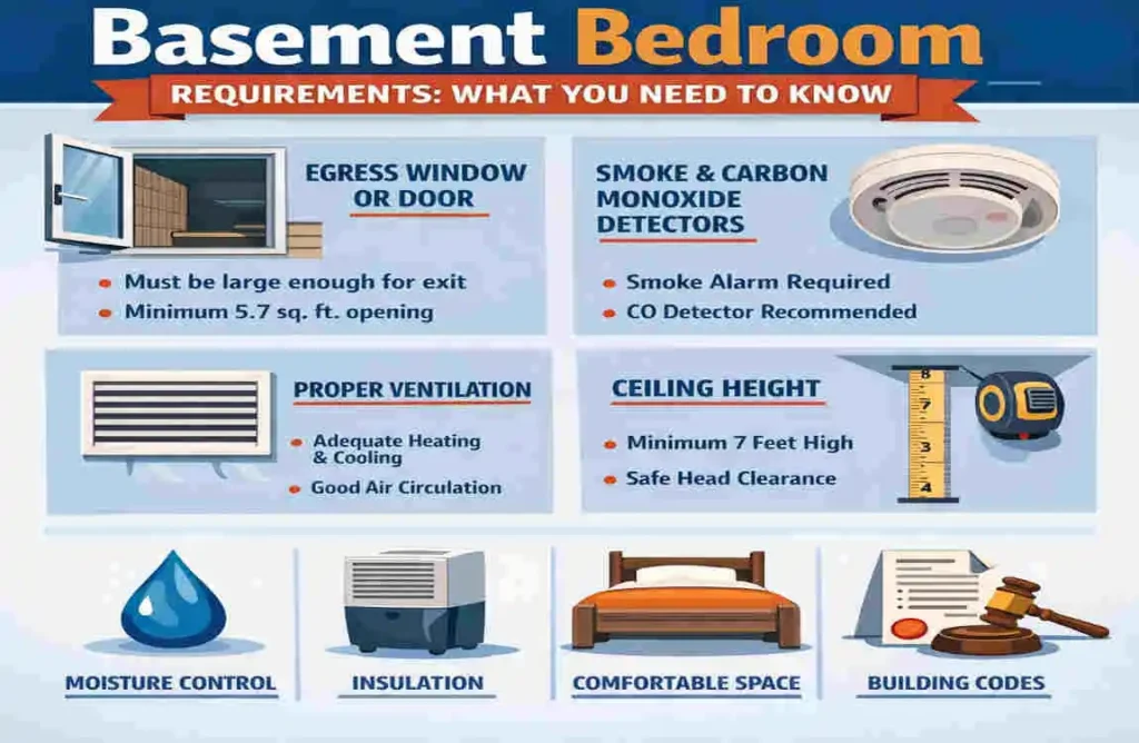 what is considered a bedroom in a basement