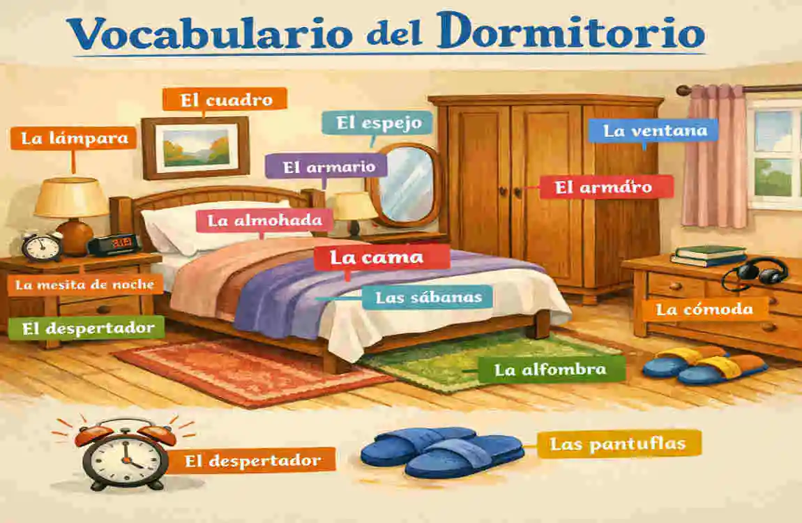 how to say bedroom in spanish