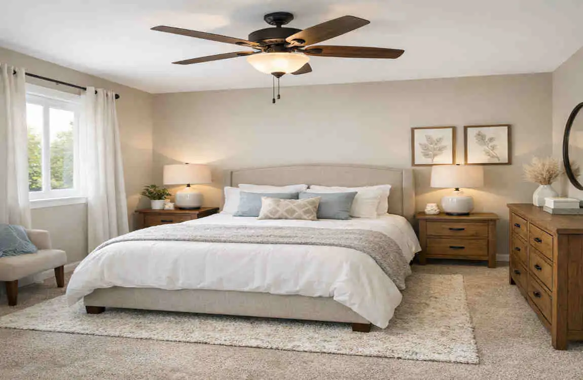 what is the average size bedroom in america