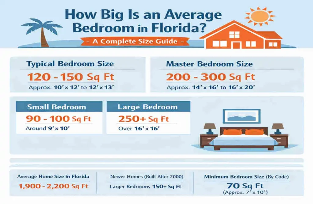 How Big Is an Average Bedroom in Florida? A Complete Size Guide How Big Is an Average Bedroom in Florida?