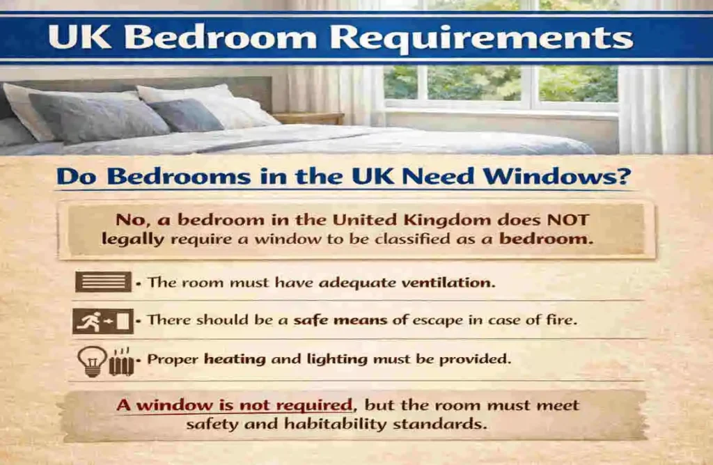 does a bedroom require a window uk