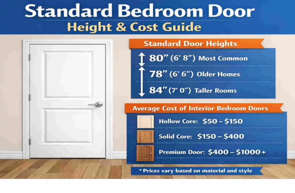 Standard Bedroom Door Height and Cost Guide how tall are most bedroom doors cost