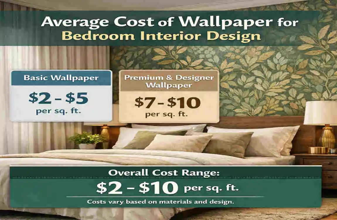 wallpaper bedroom interior design cost
