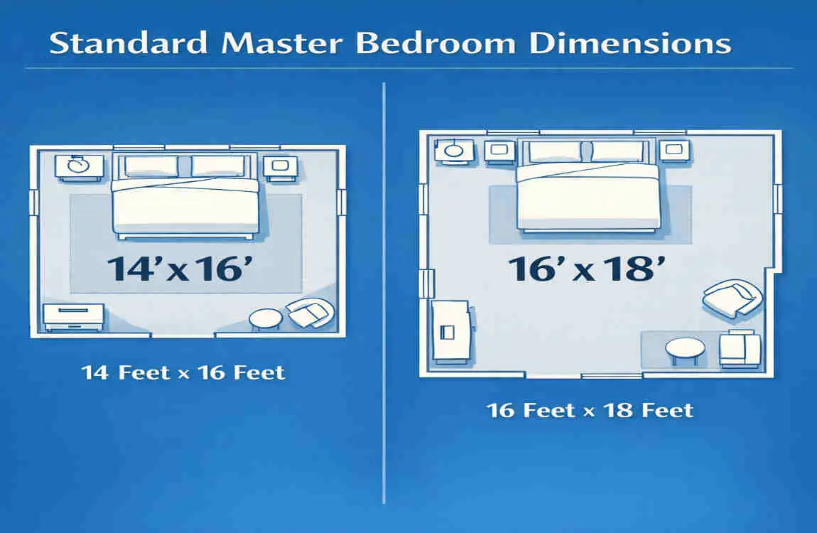 Master Bedroom Dimensions: