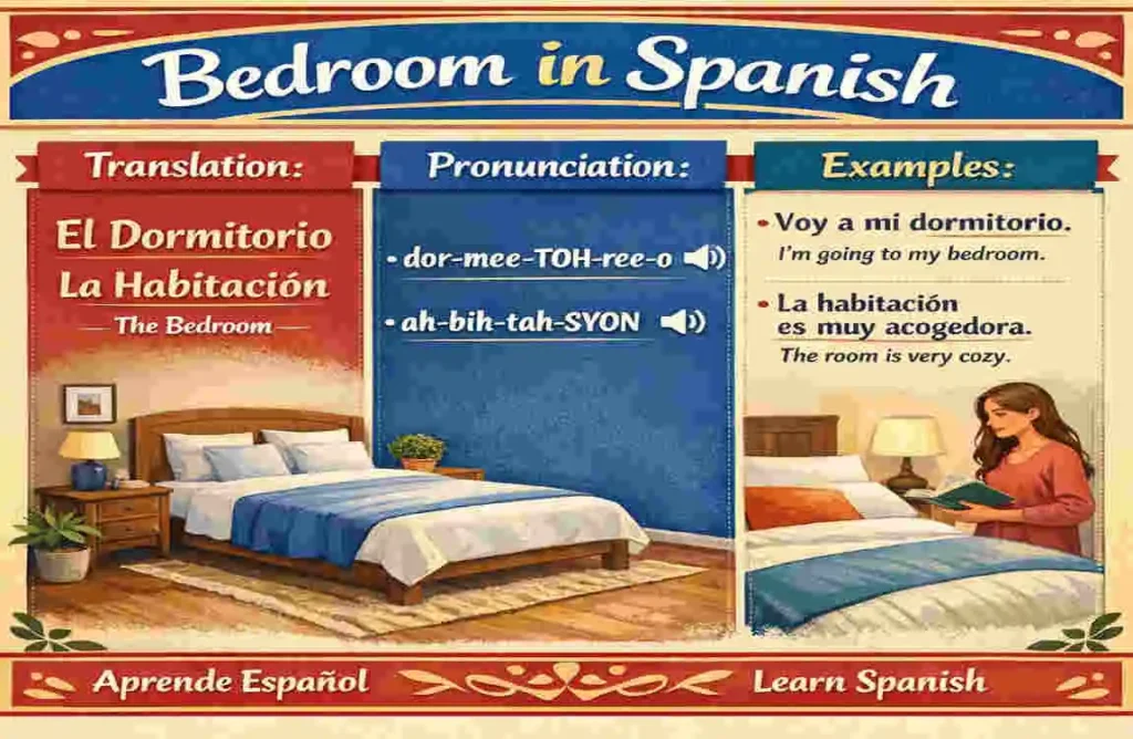 how to say bedroom in spanish