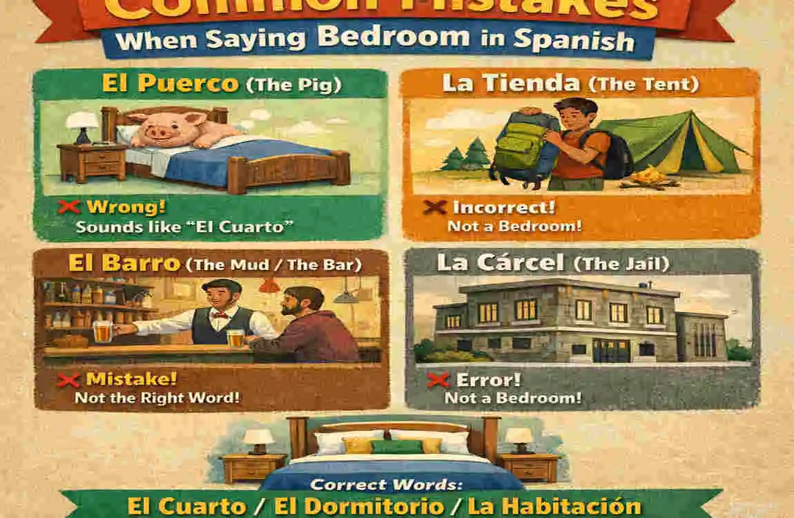 how to say bedroom in spanish