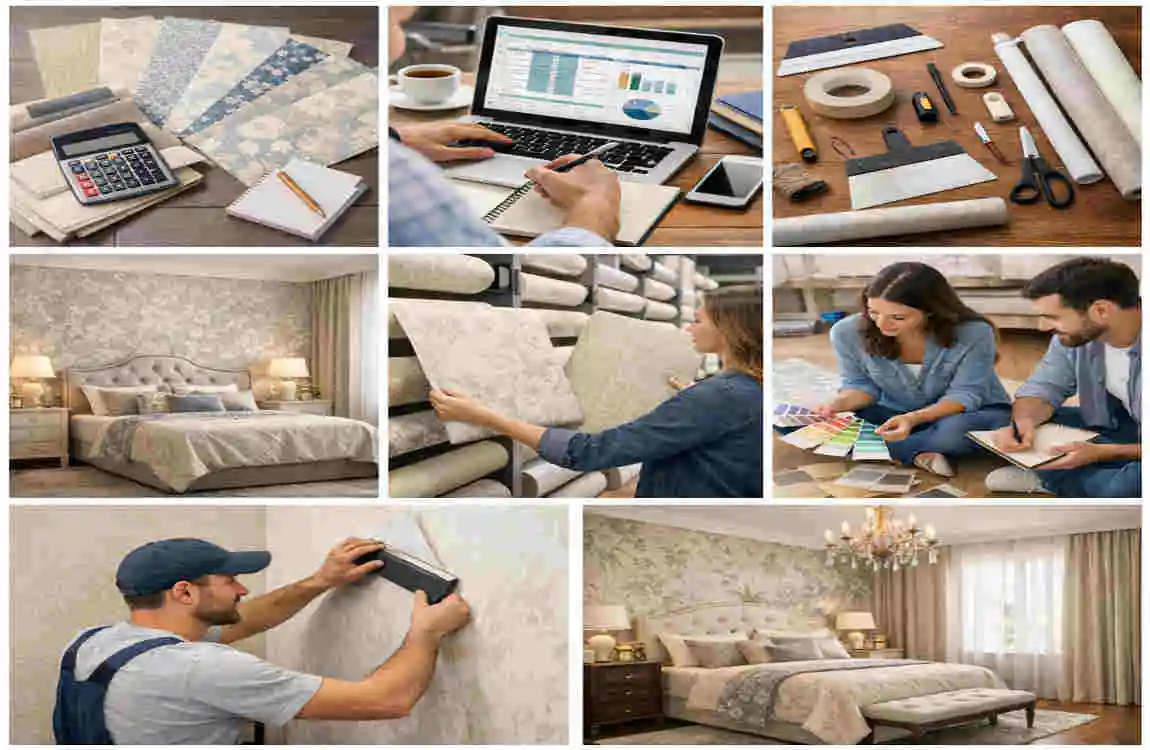 wallpaper bedroom interior design cost