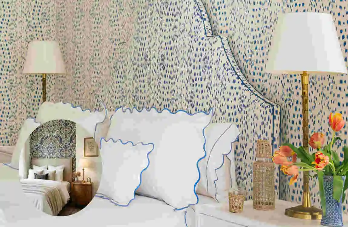 bedroom wallpaper colour combination