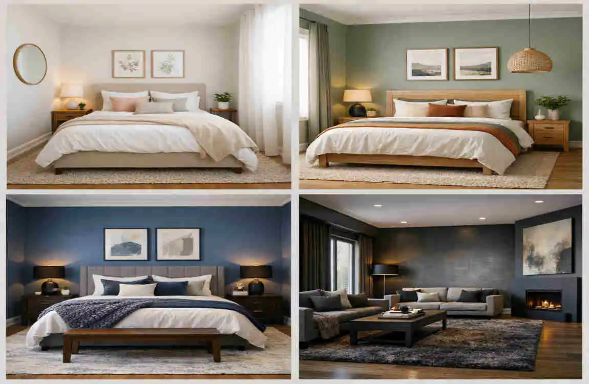 master bedroom wall colour combination