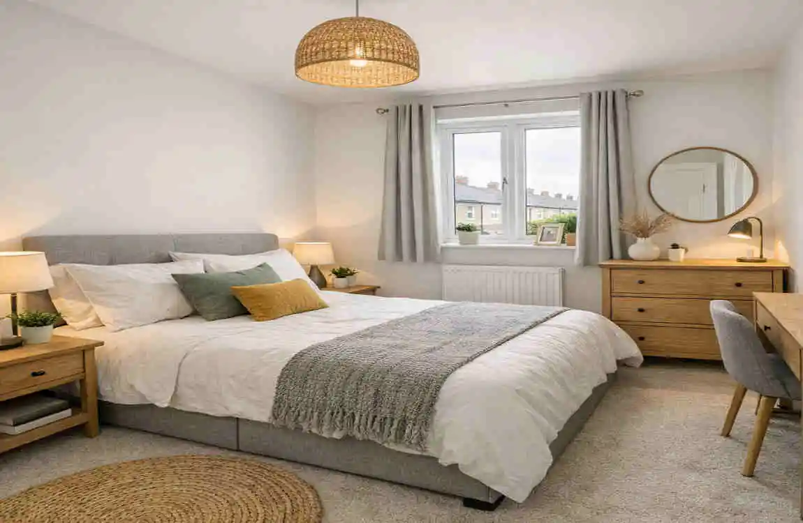 what is average size of bedroom in uk