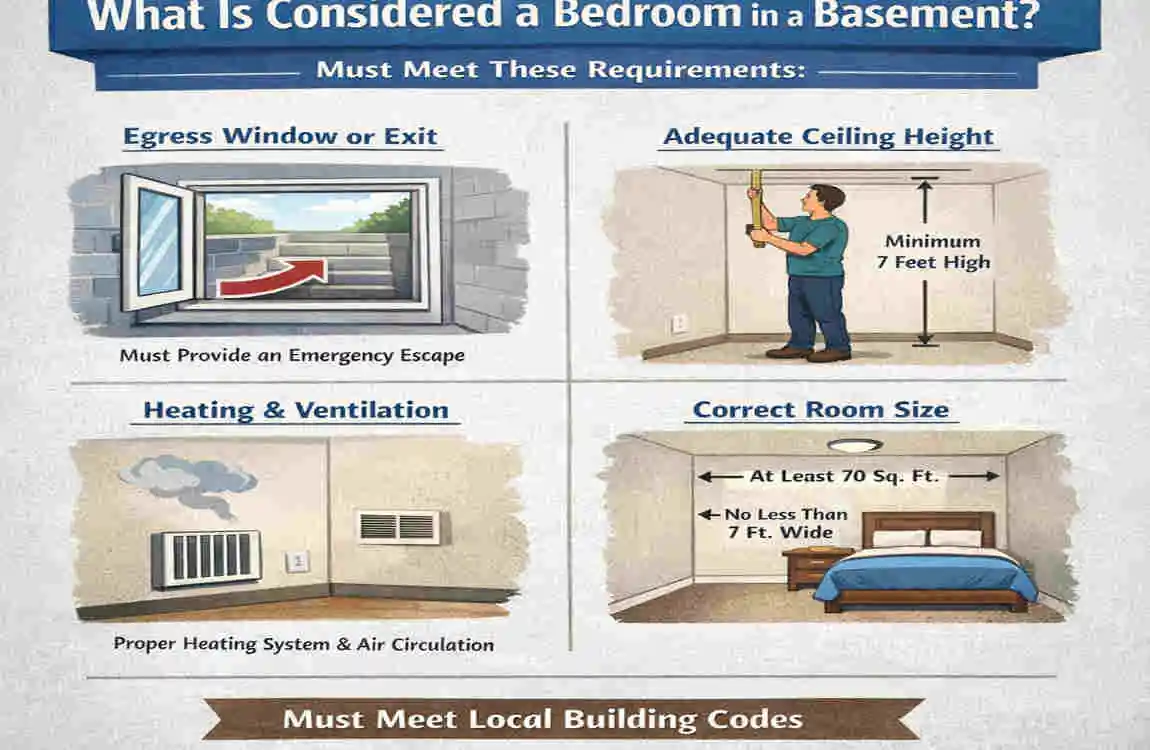 what is considered a bedroom in a basement